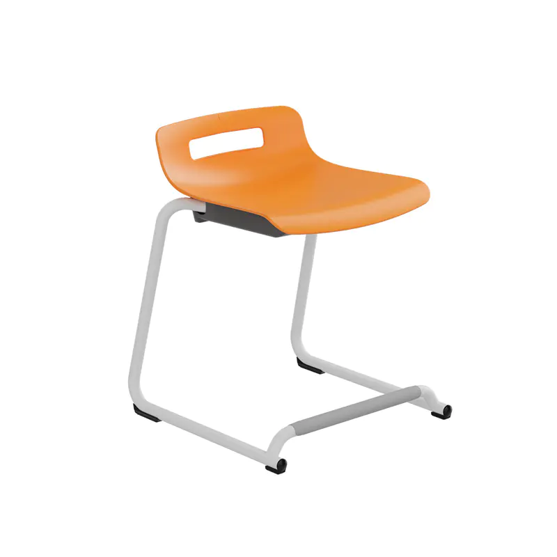 Backless Cantilever Steel Frame Chair in PP Seats
