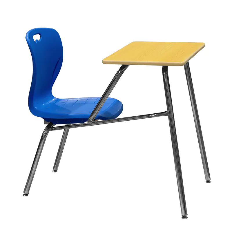 Chair Desk with Rectangle Wood Grain Worktop