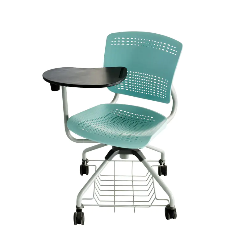 PP Chair Desk with Writing Board and Book Rack